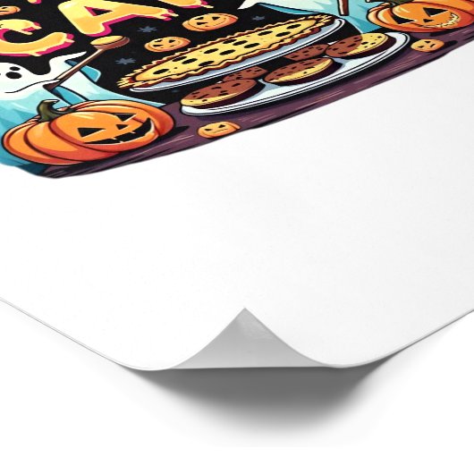 Eat Drink And Be Scary Spooky Bakery Halloween Coo Poster (Hoek)