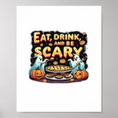 Eat Drink And Be Scary Spooky Bakery Halloween Coo Poster (Voorkant)