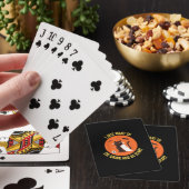 Eat Drink And Be Scary Spooky Cat Halloween Pokerkaarten (Insitu)