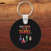 Eat Drink And Be Scary Vintage Art Sleutelhanger (Voorkant)