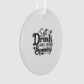 Eat Drink And Be Spooky Retro Classic Ornament (voorkant)