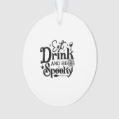 Eat Drink And Be Spooky Retro Classic Ornament (voorkant)