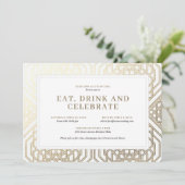 Eat Drink and Celebrate Business Party Kaart (Staand voorkant)