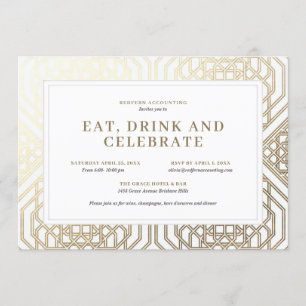 Eat Drink and Celebrate Business Party Kaart