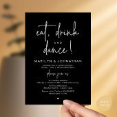 Eat, Drink and Dance, Modern Wedding Reception Kaart