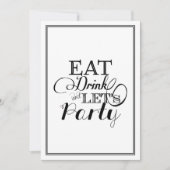 Eat Drink and Let's Party Kaart (Voorkant)