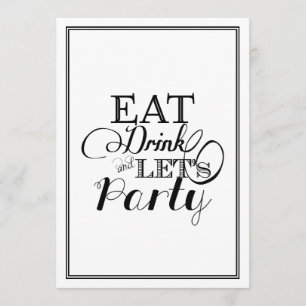 Eat Drink and Let's Party Kaart