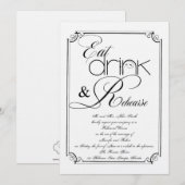 Eat Drink and Rehearse Wedding Rehearings Kaart (Voorkant / Achterkant)