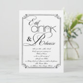 Eat Drink and Rehearse Wedding Rehearings Kaart (Staand voorkant)