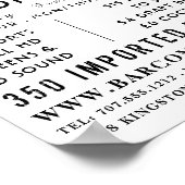 Eat, Drink Bar & Grill, Pub/Brewery Adverteren Poster (Hoek)