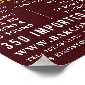 Eat, Drink Bar & Grill, Pub/Brewery Adverteren Poster (Hoek)