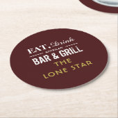 Eat, Drink Bar & Grill, Pub/Brewery Ronde Kartonnen Onderzetter (Gebogen)