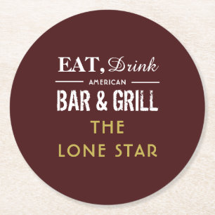 Eat, Drink Bar & Grill, Pub/Brewery Ronde Kartonnen Onderzetter
