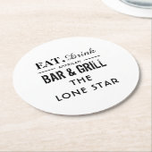 Eat, Drink Bar & Grill, Pub/Brewery Ronde Kartonnen Onderzetter (Gebogen)