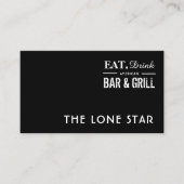Eat, Drink Bar & Grill, Pub/Brewery Visitekaartje (Voorkant)