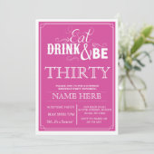 Eat Drink & be 30 of een andere leeftijdscategorie Kaart (Staand voorkant)