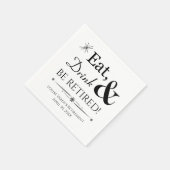 Eat Drink & Be Gepensioneerd Retro Pensioen Partij Servet (Hoek)