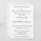 Eat Drink & BE huwelijksuitnodiging Kaart (Achterkant)