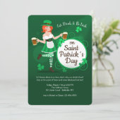 Eat, Drink & Be Irish Invitation Kaart (Staand voorkant)