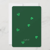 Eat, Drink & Be Irish Invitation Kaart (Achterkant)
