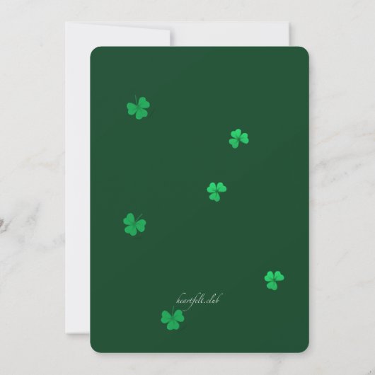 Eat, Drink & Be Irish Invitation Kaart (Achterkant)