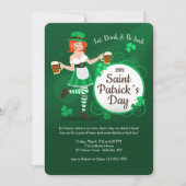 Eat, Drink & Be Irish Invitation Kaart (Voorkant)
