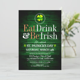 Eat/Drink/BE Irish St.Pat's Party Uitnodigingen