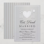 Eat Drink & Be Married 25th Jubileum Uitnodiging (Voorkant / Achterkant)