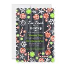 Eat Drink Be Merry Christmas Snoep Sneeuwvlokken