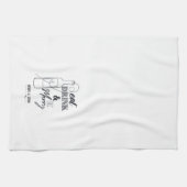 Eat, Drink & Be Merry Custom Name Kitchen Towel Theedoek (Horizontaal)