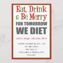 Eat Drink Be Merry Funny Kerstfeest