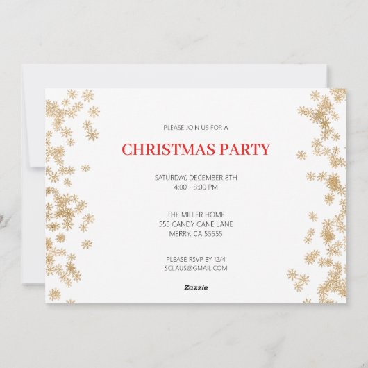 Eat Drink Be Merry Holiday Party Invitation Feestdagenkaart (Achterkant)