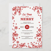 Eat Drink & Be Merry Holiday Party Uitnodiging (Voorkant)