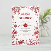Eat Drink & Be Merry Holiday Party Uitnodiging (Staand voorkant)