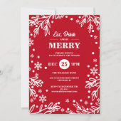 Eat Drink & Be Merry Holiday Party Uitnodiging (Voorkant)