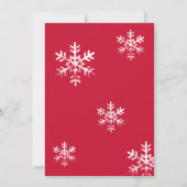 Eat Drink Be Merry Red Snowflake Kerstfeest Kaart (Achterkant)