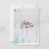 Eat Drink & be Merry Snow Deer Bird Holiday Party Kaart (Achterkant)