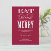EAT, DRINK & BE MERRY | VERZOEK VAN DE PARTIJ VAN  KAART (Staand voorkant)