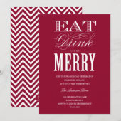 EAT, DRINK & BE MERRY | VERZOEK VAN DE PARTIJ VAN  KAART (Voorkant / Achterkant)