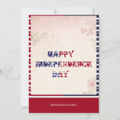 Eat Drink & Be Patriotic 4th July beroemd gemaakt  Kaart (Achterkant)