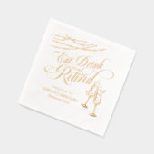 Eat Drink Be Retirement Party voor champagne Folie Servetten (Links)