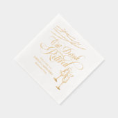 Eat Drink Be Retirement Party voor champagne Folie Servetten (Rechts)