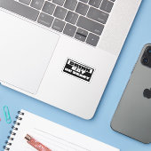 Eat Drink Be Scary Funny Trendy Sticker (Laptop met iPhone)