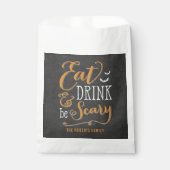 Eat Drink Be Scary Halloween Party Favoriete Bag Bedankzakje (Voorkant)