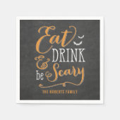 Eat Drink Be Scary Halloween Party servetten (Voorkant)