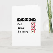 Eat Drink Be Scary Minimal Clean Kaart (Voorkant)