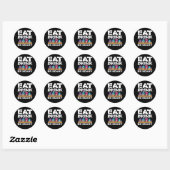 Eat Drink Be Scary Monster Halloween Creative Ronde Sticker (Vel)