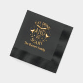 Eat Drink Be Scary Name beroemd gemaakt door Hallo Folie Servetten (Links)