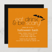 Eat Drink & be Scary Party-uitnodigingen Kaart (Voorkant / Achterkant)