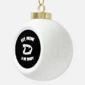 Eat Drink Be Scary Vampire Minimalist Style Keramische Bal Ornament (Rechts)